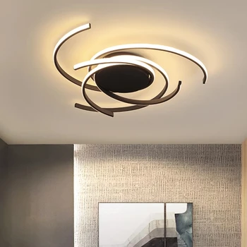 Светодиодная люстра для гостиной спальни Светодиодная потолочная люстра с дистанционным затемнением для домашнего светильника