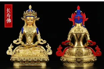 Специальное предложение 21 см -Высококачественная статуя Будды Для Защиты ДОМА и семьи с полной Позолотой Золотая статуя Бодхисаттвы Тары (Зеленая) Зеленая статуя Будды Тары