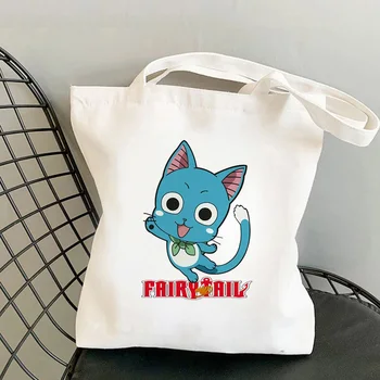 Fairy Tail Сумка Для Управления Аниме-Сумками Дизайнер Harajuku Gothpunk Shopper Холщовая Сумка Y2k Сумка Большой Емкости Женская Сумка 90-х годов