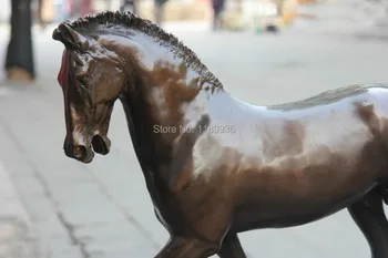 25 Фарфоровых Бронзовых Медных резных Зодиакальных животных, Бегущая лошадь, Художественная скульптура Лошади, Статуя