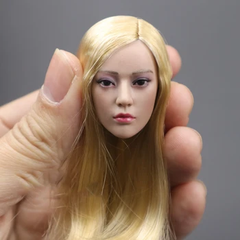 Большие продажи 1/6 красоты, сексуальная девушка с длинными волосами, скульптура головы, резьба, подходит для коллекционной куклы 12 дюймов