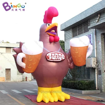 РЕКЛАМНЫЙ ТИП 5mh надувной мультфильм с курицей, пьющей пиво, логотип куриного магазина для украшения рекламы, сделанный на заказ