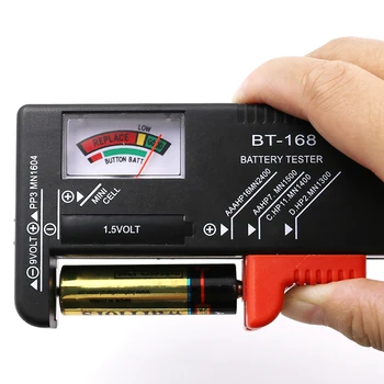 Батареи BT-168 AA/AAA/C/D/9V/1.5V Универсальная Кнопочная Батарея С Цветовой Кодировкой Измерителя Напряжения Тестер Проверки Мощности BT168