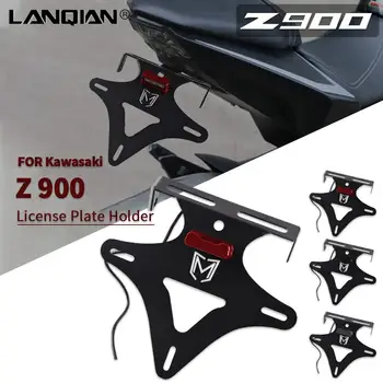 Для мотоцикла Kawasaki Z900 Z900RS Z800 Z750 Z650 Универсальный регулируемый держатель заднего номерного знака со светодиодной подсветкой