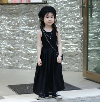 2023 г. Платье для девочек в корейском стиле модные хлопковые летние платья для девочек 1-7 лет EE550