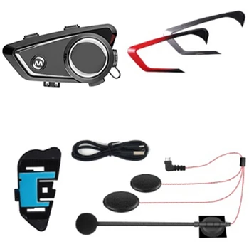 Шлем для езды на мотоцикле, Bluetooth-гарнитура с твердой этикеткой, Встроенный домофон и функция совместного использования музыки Применяются к шлему наполовину