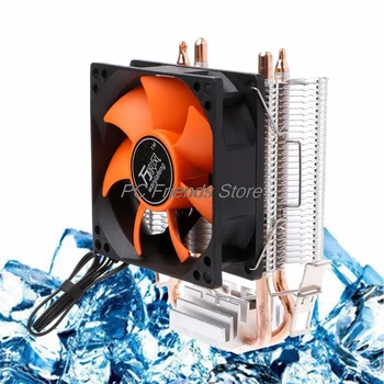 2 алюминиевых радиатора для процессорного кулера для ПК Охлаждающий вентилятор для Intel 775/1155/1151 для AMD 7