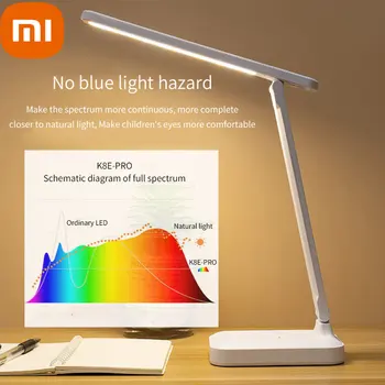 Настольная лампа Xiaomi Led с сенсорным затемнением, Складная настольная лампа DC5V, USB Зарядка, Защита глаз, Прикроватный ночник для чтения в спальне.