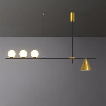 Люстры для столовой Креативный подвесной светильник для обеденного стола в скандинавском стиле современная индивидуальность простые лампы magic beans с длинной перекладиной