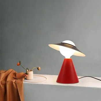 Металлическая настольная лампа Nordic INS, элегантная соломенная шляпа, настольная декоративная лампа, Прекрасная детская лампа для чтения, сенсорный выключатель, светодиодная настольная лампа