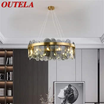 OUTELA Люстра, подвесной светильник в стиле постмодерн, простой светодиодный светильник для домашней гостиной, столовой