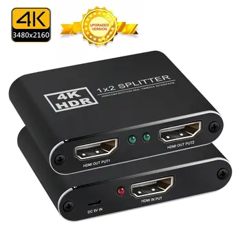 4K HDMI разветвитель Full HD 1080p видео HDMI переключатель 1X2 сплит усилитель 1 в 2 выхода Двойной дисплей для HDTV DVD для PS3 Xbox