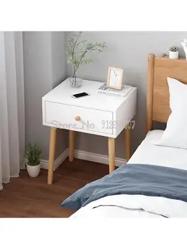 Прикроватный столик в домашней спальне, современный минималистичный легкий роскошный маленький шкаф, простая сетка для хранения, красный прикроватный столик небольшого размера