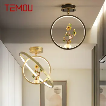 · Потолочный светильник TEMOU из латуни, современные роскошные золотые светильники, креативные светодиодные светильники для украшения дома