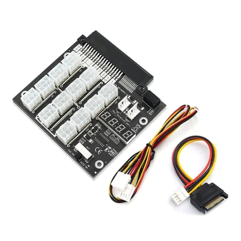 Переходник ATX Power Breakout Board с 18 + 12Pin ATX на 12-портовый 6Pin PCIE Power Adapter Board с синхронным светодиодным дисплеем