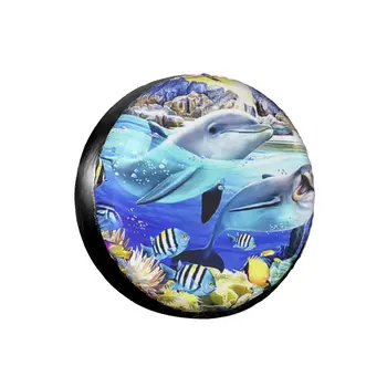 3D Чехол для запасного колеса Ocean World, Водонепроницаемый Пылезащитный Чехол для шин Sun Wheel для автомобиля, прицепа, внедорожника, Аниме Чехол для шин
