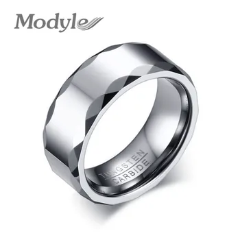 Новое модное вольфрамовое кольцо Modyle, белое мужское ювелирное обручальное кольцо, никогда не выцветает