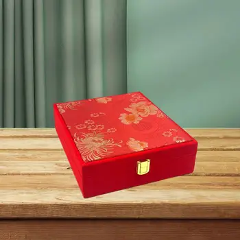 Органайзер для ювелирных изделий, красная упаковка, 19x23x5,8 см, портативный подарок на День Святого Валентина на годовщину рождения