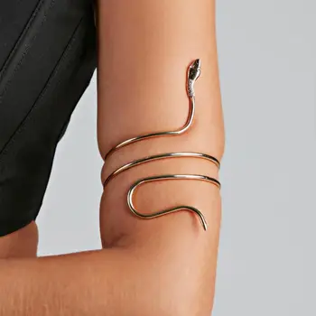 1Шт Модный панк-браслет со спиральной змеей на предплечье, женские украшения, Египетский стиль, браслет-змея на руку, подарок для девочек