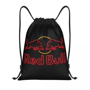 Красный рюкзак с двойным быком на шнурке, спортивная сумка для женщин, Мужская сумка для покупок