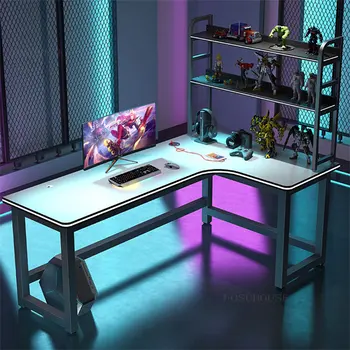 Угловой игровой стол, двойной рабочий стол, компьютерные столы для офисной мебели, L-образный игровой стол, Компьютерный стол, письменный стол для студентов