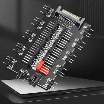 Контроллер вентилятора 2 в 1 5V 3PIN ARGB SATA Адаптер разветвителя питания 12V 4PIN PWM Компьютерные аксессуары 10 способов для корпуса ПК