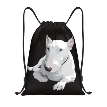 Изготовленные на заказ сумки с завязками для собак английского бультерьера для тренировок, рюкзаки для йоги, Женские Мужские рюкзаки для домашних животных, спортивные рюкзаки для спортзала