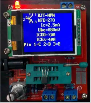 TFT LCD Тестер транзисторов M328 LCR Емкость диода ESR измеритель напряжения PWM Генератор сигналов прямоугольной частоты