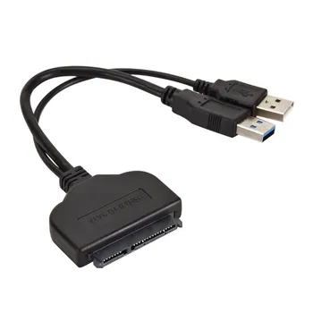 Кабель-Адаптер USB 3.0-SATA 22Pin для 2,5 / 3,5-дюймового Жесткого Диска с Внешним Питанием, Преобразователь Жесткого Диска
