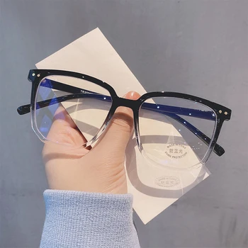 Круглые очки, Прозрачная оправа для компьютерных очков, Женщины, Мужчины, Очки, блокирующие синий свет, Оптические очки для очков