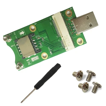 Адаптер Mini PCI-E-USB со слотом для SIM-карты для модуля WWAN / LTE преобразует беспроводную мини-карту 3G / 4G в порт USB