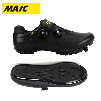 Черная велосипедная обувь MAIC MTB, обувь для шоссейного велоспорта, Профессиональная обувь для горных велосипедов, дышащая обувь для велосипедных гонок, самоблокирующаяся обувь