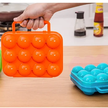 Коробка для хранения яиц с 12 сетками Портативный Контейнер-держатель для яиц для кемпинга на открытом воздухе, для пикника, коробка для яиц, чехол для кухонного органайзера