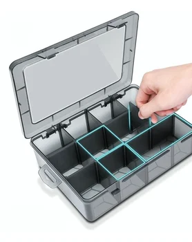 Коробка-органайзер с 12 отделениями для электронных компонентов, аксессуаров для ванной комнаты, ящика для хранения инструментов, кухонных органайзеров