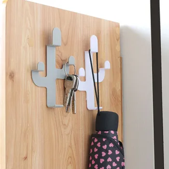 1 шт. крючки для ключей в форме кактуса, самоклеящиеся Декоративные крючки для ключей для домашней кухни, настенный держатель для ключей