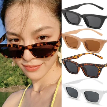 Маленькие прямоугольные велосипедные солнцезащитные очки с защитой UV400, Солнцезащитные очки ярких цветов, летние пляжные Велосипедные очки для женщин и мужчин