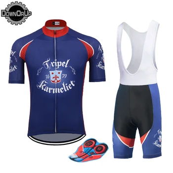 Belgiu beer man cycling jersey 2020 синий Комплект велосипедной одежды pro team с коротким рукавом 9D гелевая дышащая прокладка MTB Maillot ciclismo