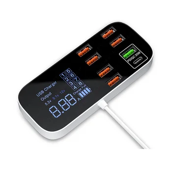 8 Портов быстрой зарядки, USB-зарядное устройство, концентратор, Портативный адаптер для зарядного устройства для мобильного телефона, быстрое зарядное устройство для смартфона-US Plug