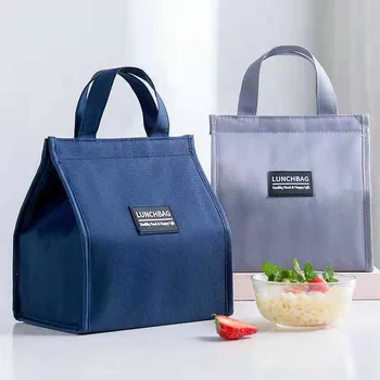 Портативные Оксфордские сумки для ланча, свежая сумка-холодильник для офисных студентов, удобная сумка для ланча для пар, сине-розовая сумка для пищевых контейнеров