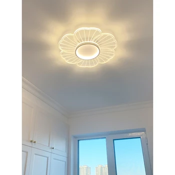 Потолочный светильник в виде цветка, креативное новое уютное и романтическое освещение комнаты, простой современный светильник для спальни, светодиодная подсветка